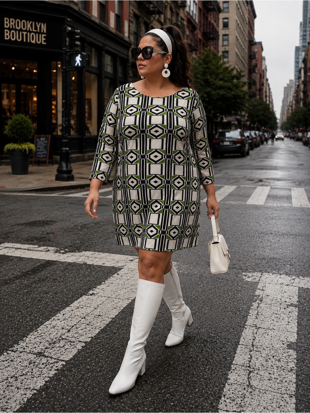Jones New York | Geometric Shift Dress | Size 24 W / 3XL